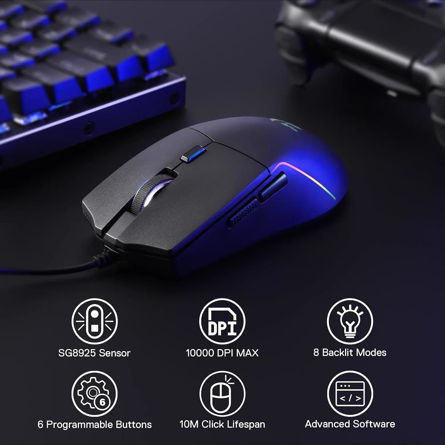 Redragon NAGA M730 Wired RGB Gaming Mouse 2
