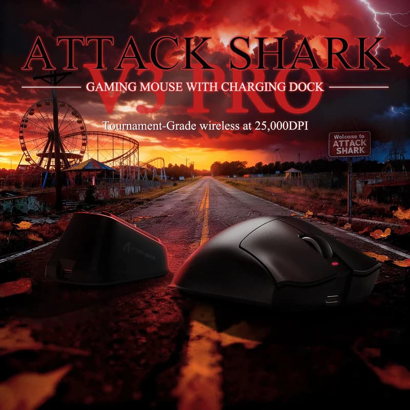Attack Shark V3 PRO Ultra-Light White Black 2