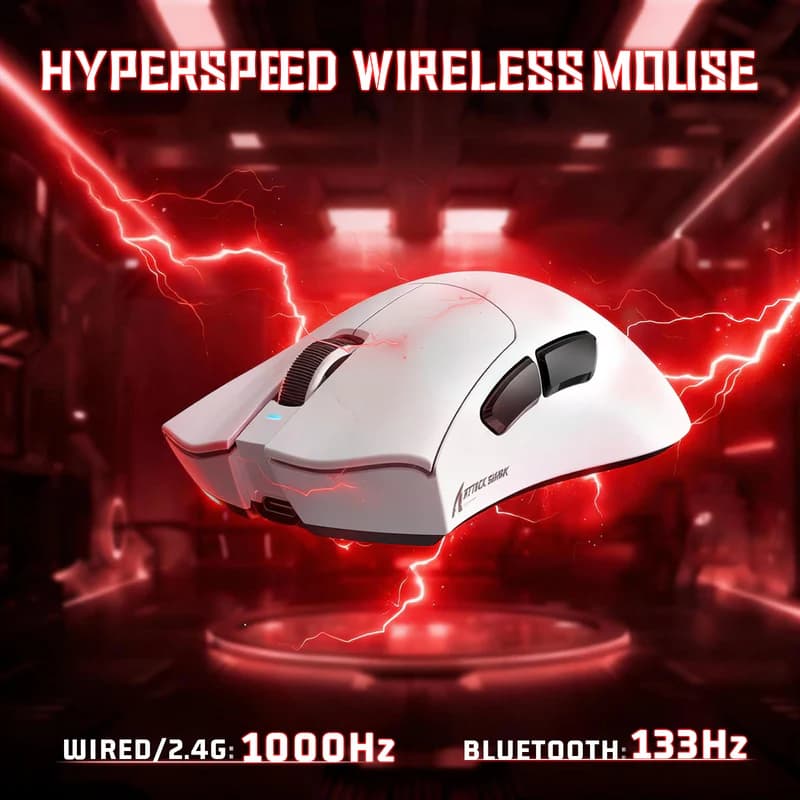 ATTACK SHARK V3 Ultra-Light Tri-Mode White 2