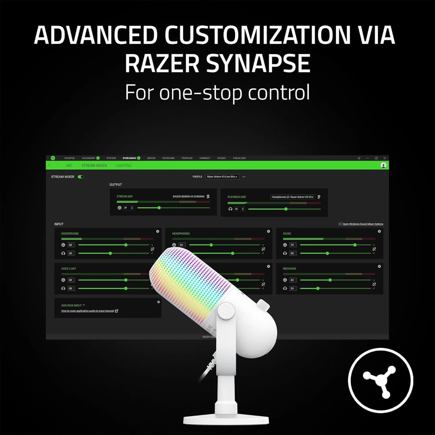 Razer Seiren V3 Chroma White 5