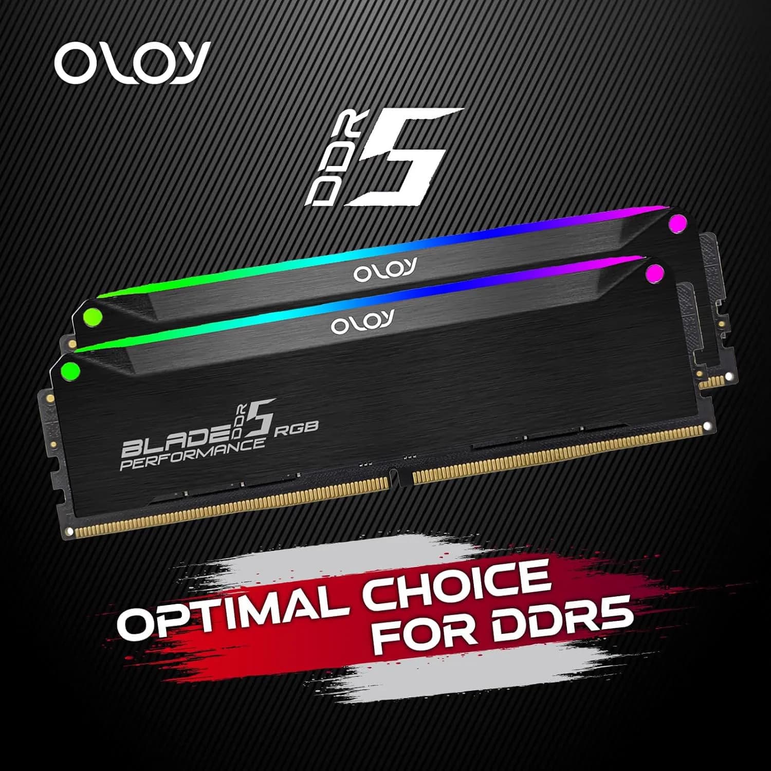  OLOy DDR5 RAM 32GB (2x16GB) Black Hairline Blade 4