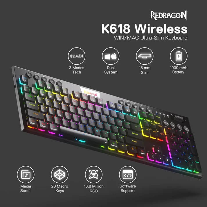 Redragon K618 Horus Pro Wireless 2