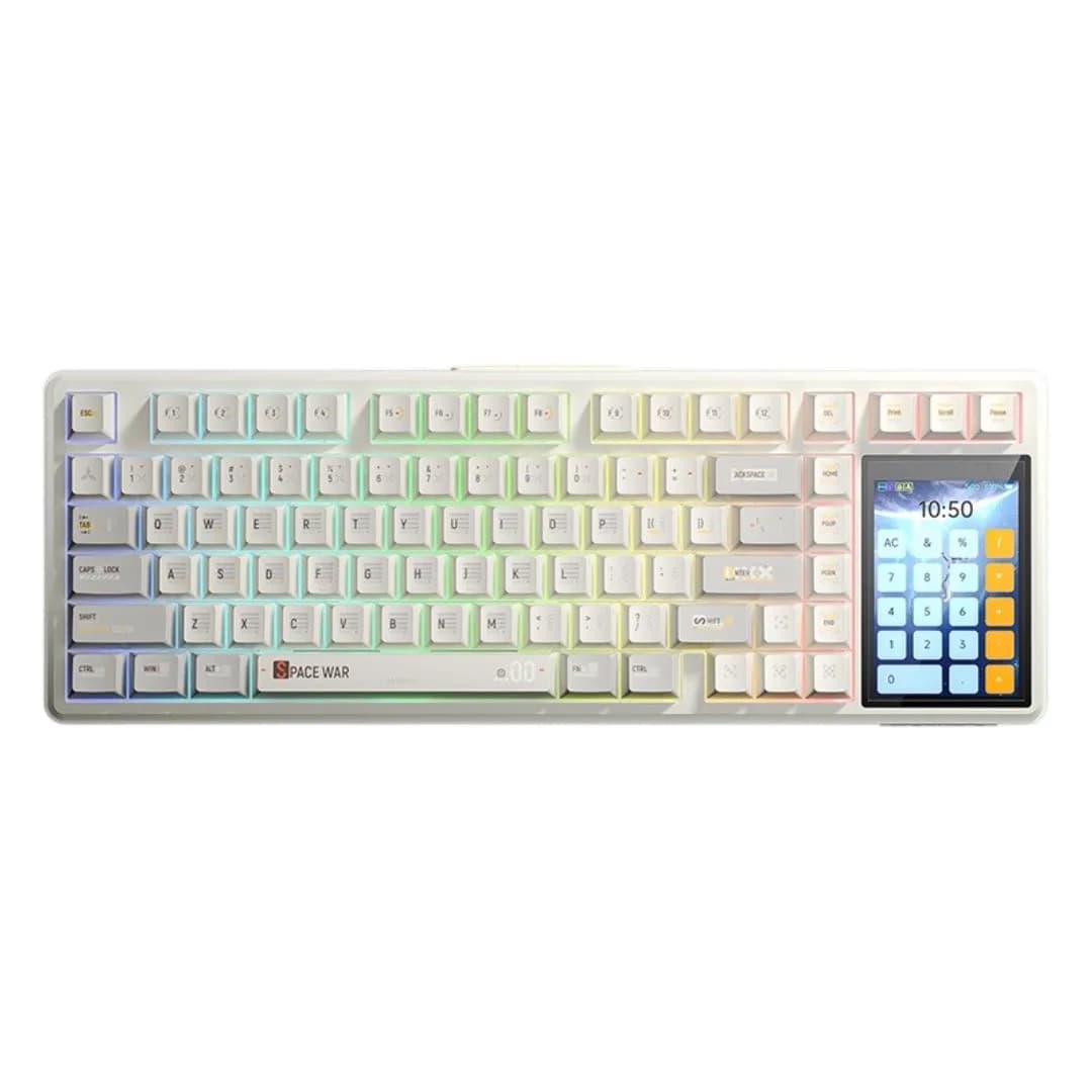 AULA L99 Smart-Screen Tri-Mode Milk Coffee Gray-Caramel 1