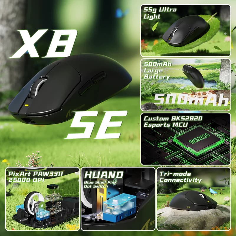 Attack Shark X8 SE Lightweight Black 4