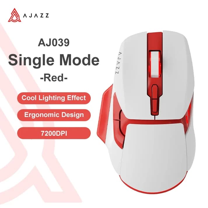 AJAZZ AJ039 Tri-Mode Wireless White Red 2