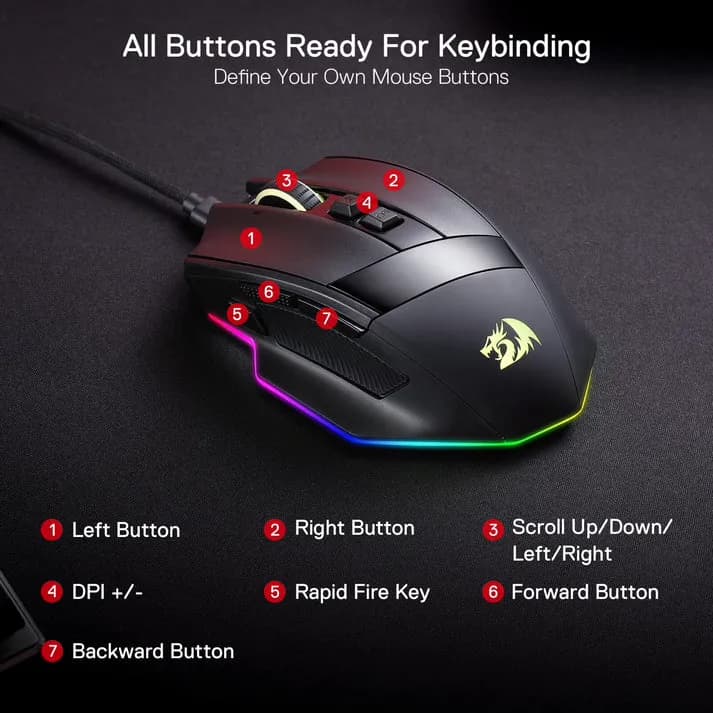 Redragon RIND M813  Wired 3