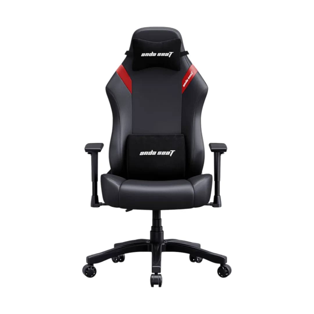 AndaSeat Luna Breathable PVC Leather Black/Red 1