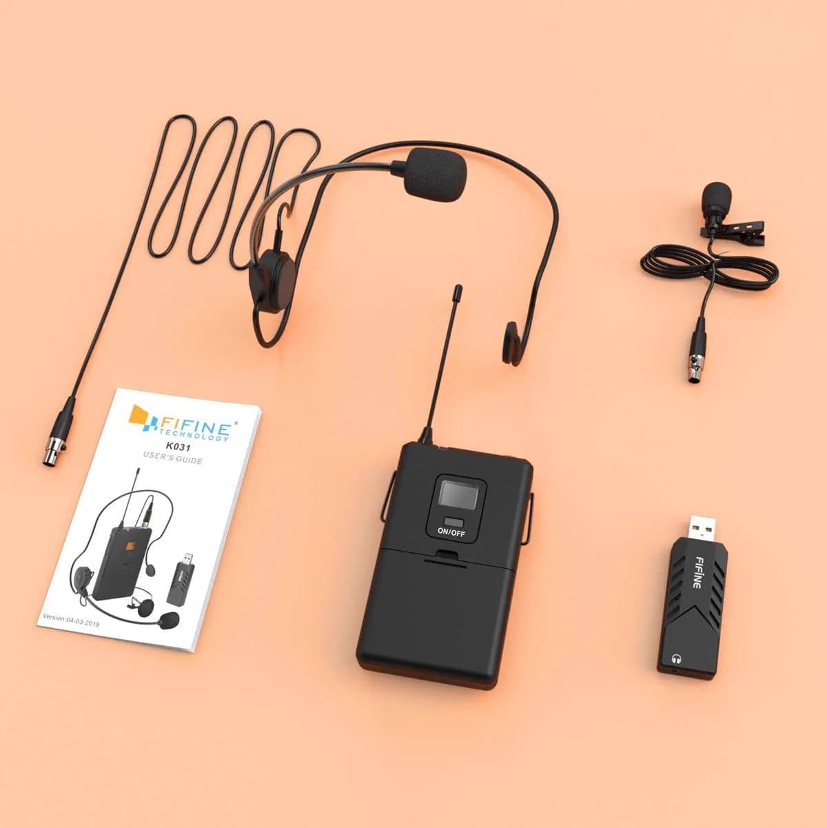FIFINE K031B Wireless USB 4