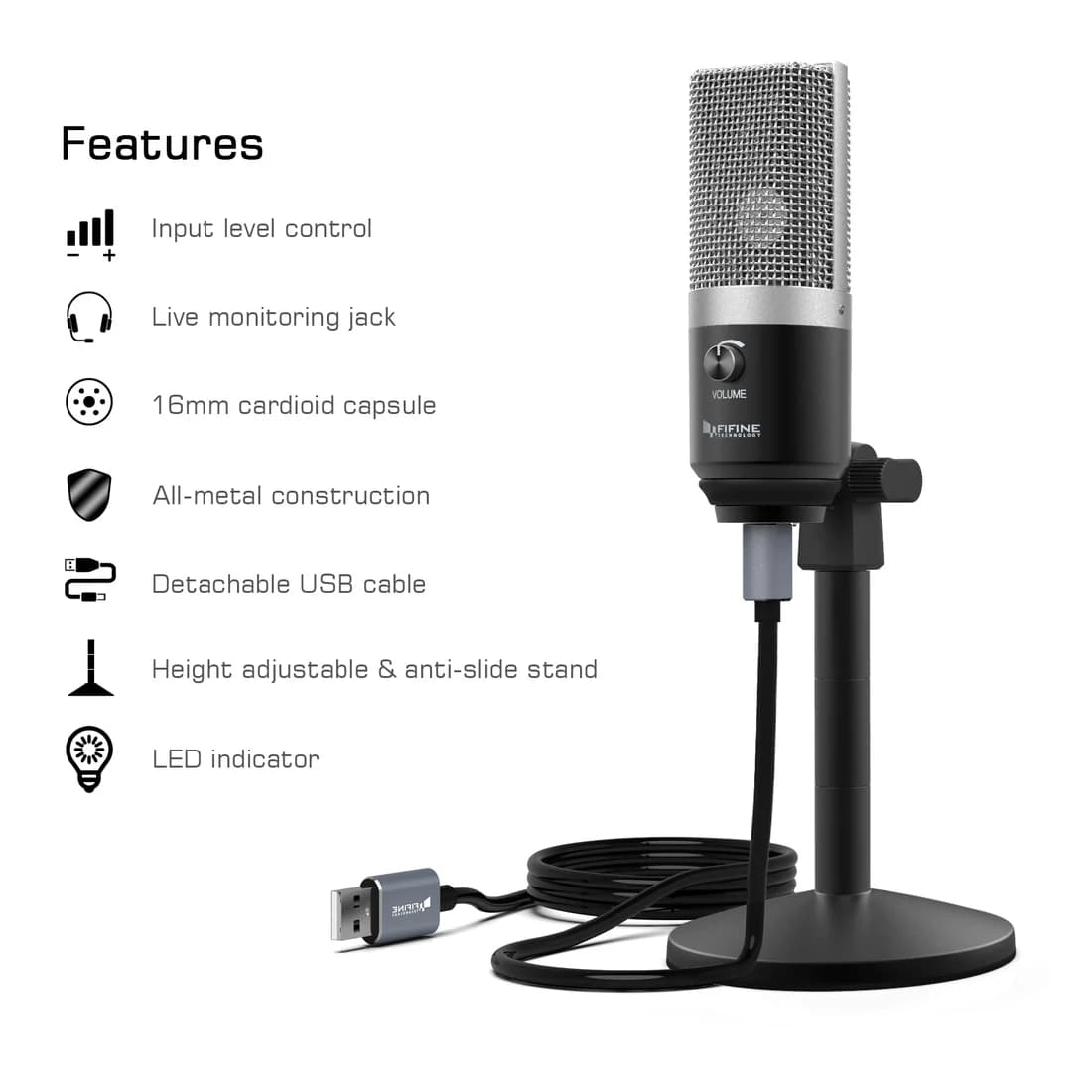 FIFINE K670 USB Condenser Microphone 3