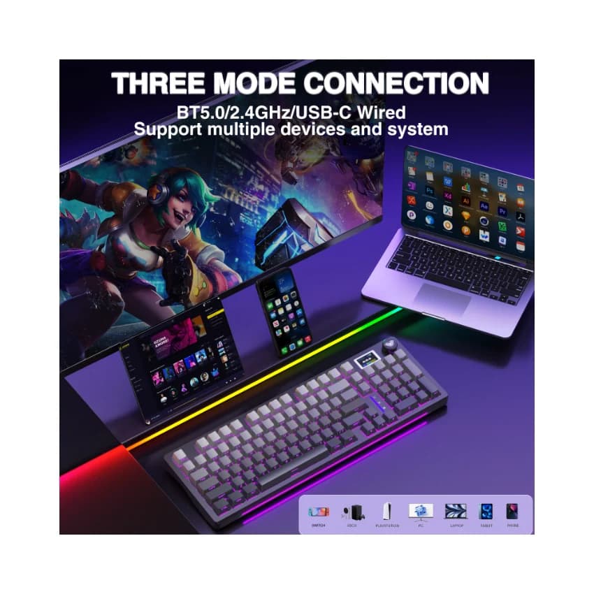 AULA S98 Pro Tri-Mode Wireless Black 3