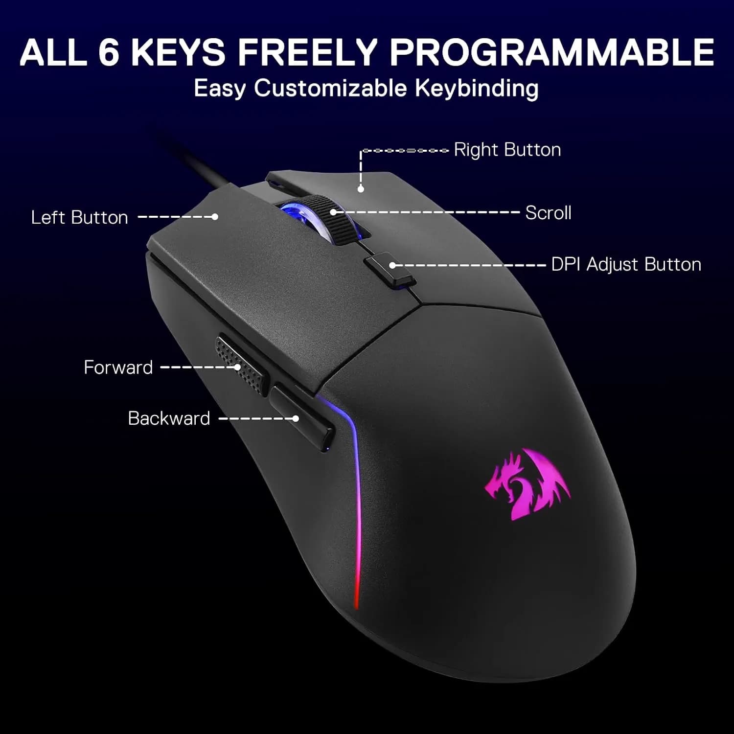 Redragon NAGA M730 Wired RGB Gaming Mouse 4