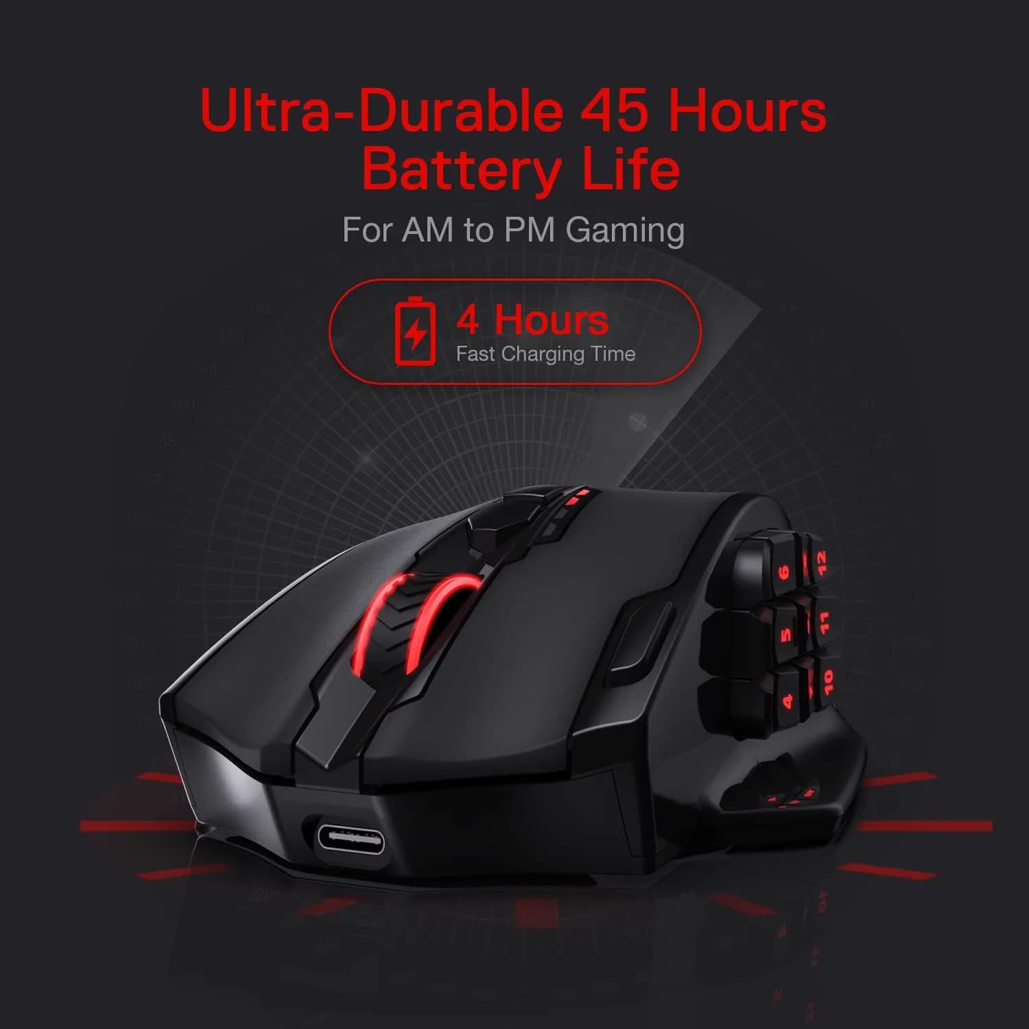 Redragon M913 Impact Elite Wireless Black 3