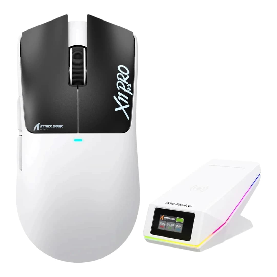 Attack Shark X11 PRO V2 Wireless White & Black 1
