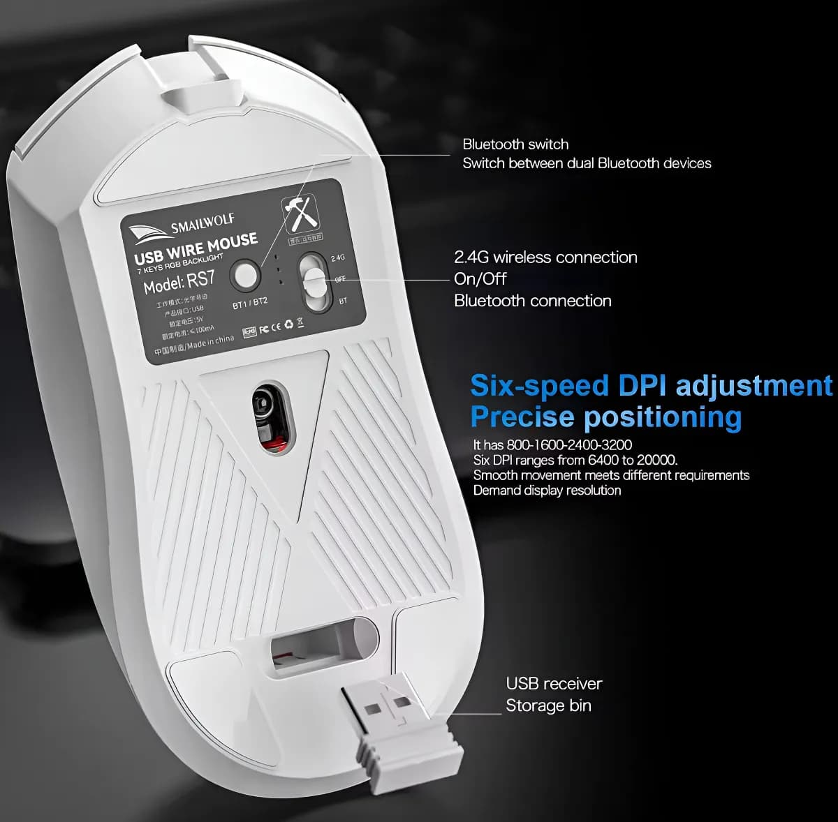 Smailwolf RS7 Wireless White 3