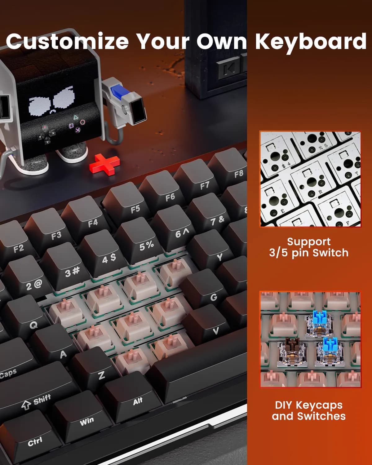 Redragon FKEKACT K708GG-Pro Wireless 5