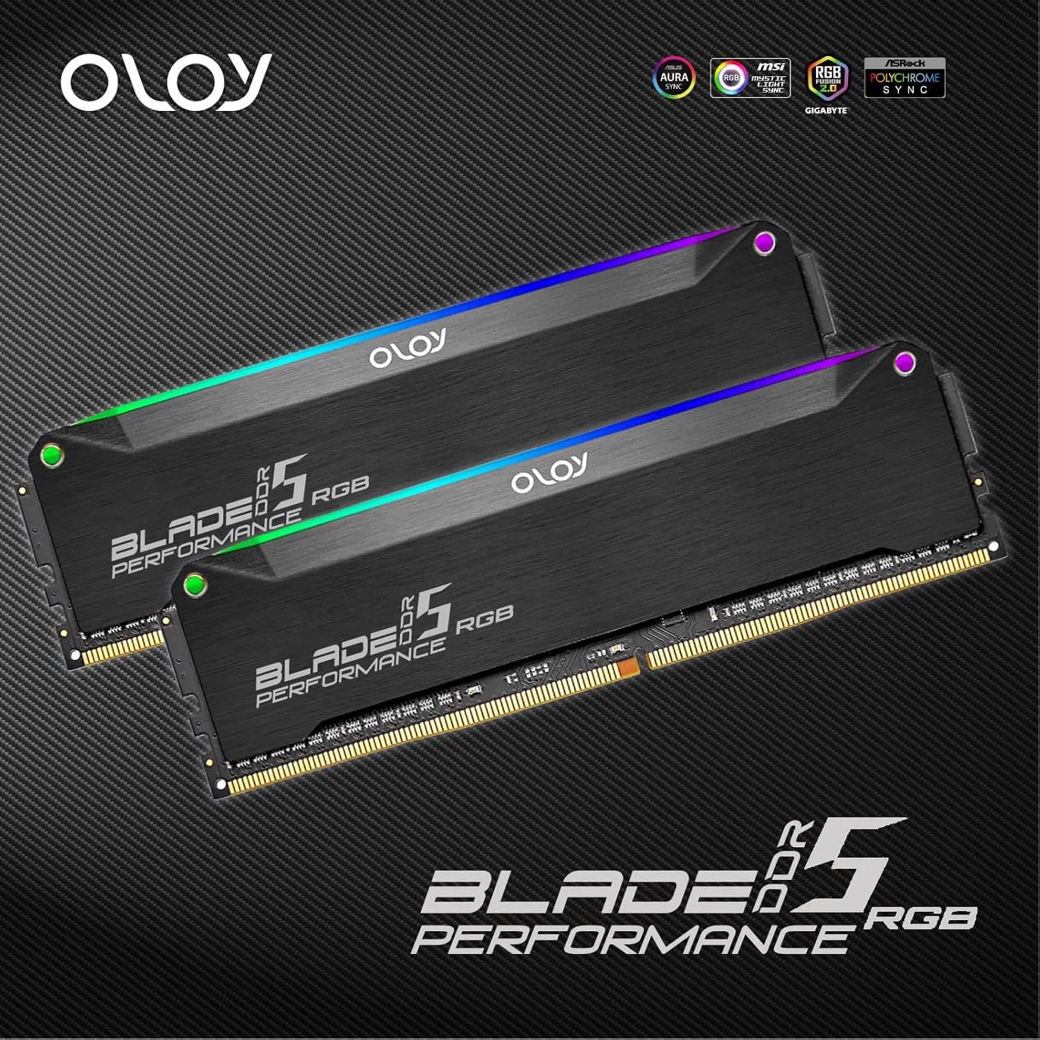  OLOy DDR5 RAM 32GB (2x16GB) Black Hairline Blade 3
