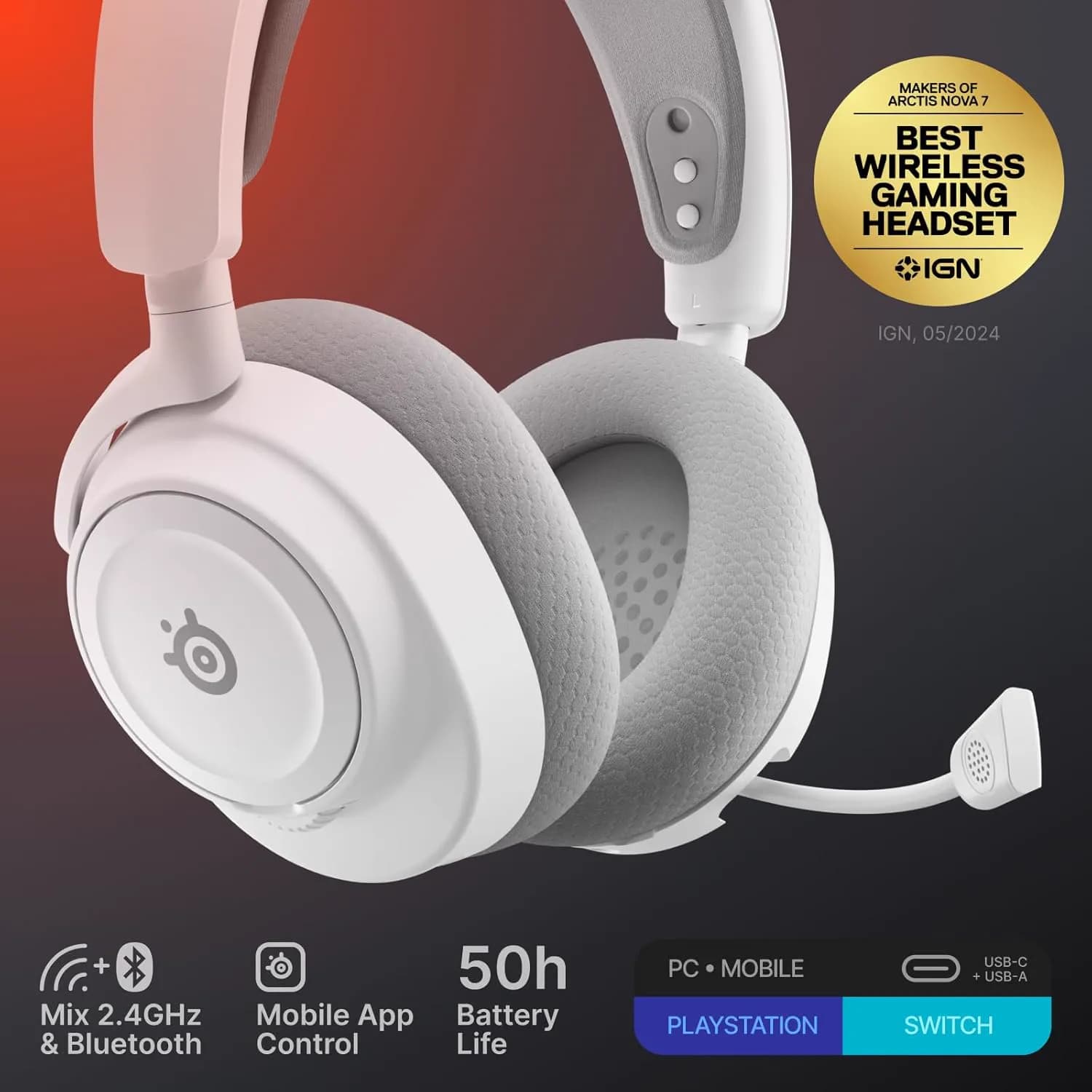 SteelSeries Arctis Nova 7P Wireless Gen 2 White 2