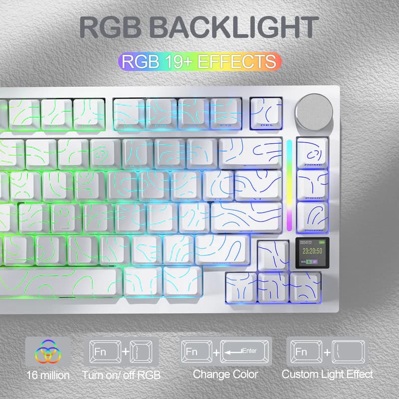 Attack Shark X820 Ultra Wirless White Contours 4