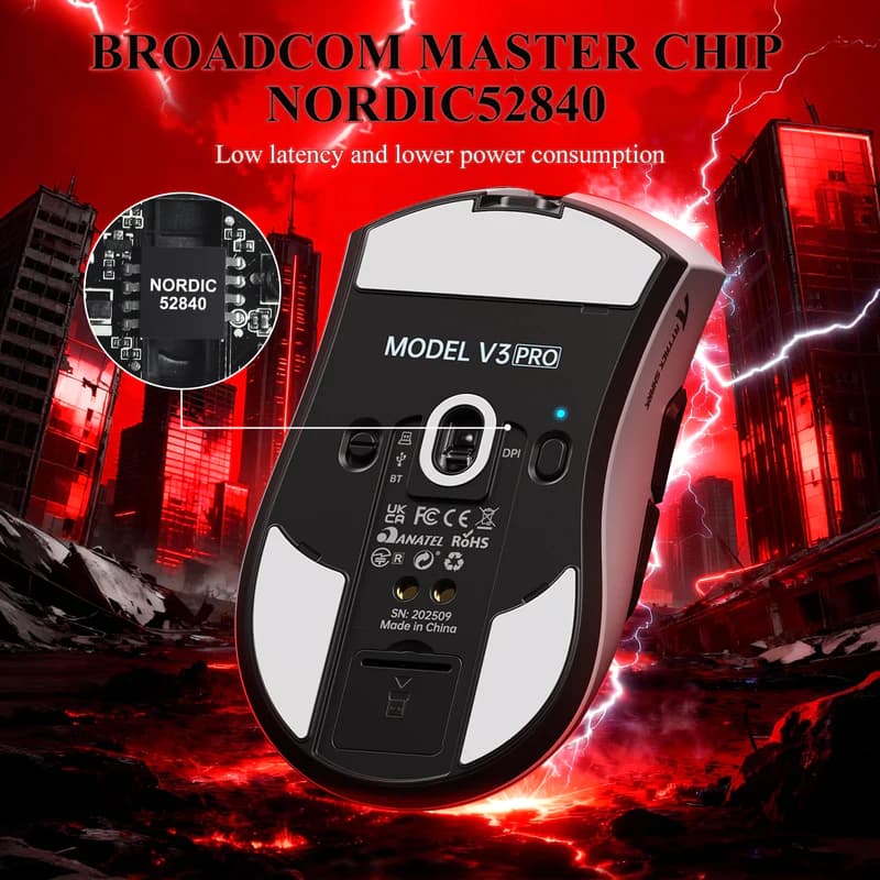 Attack Shark V3 PRO Ultra-Light White Black 4