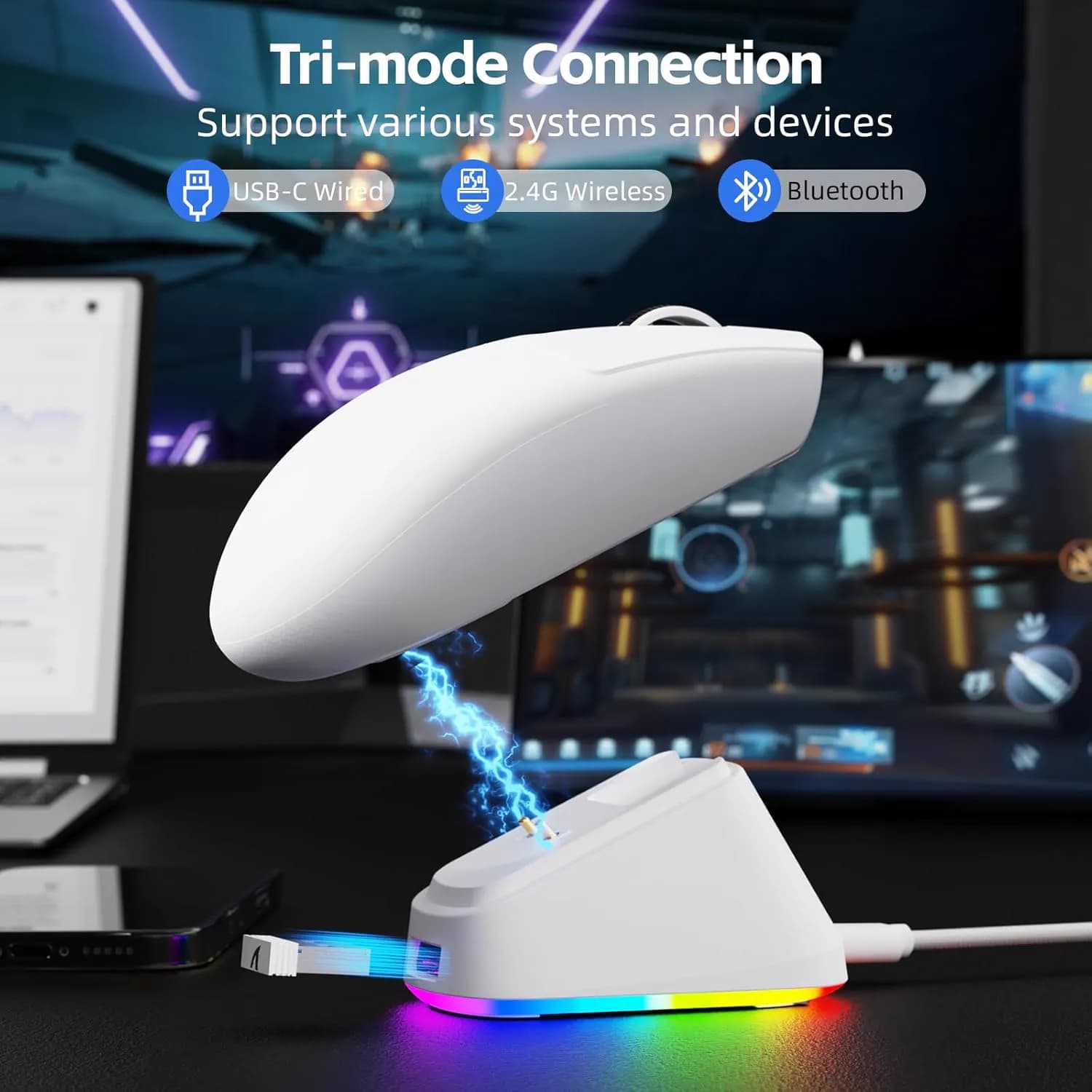 Attack Shark G3PRO Wireless White 4