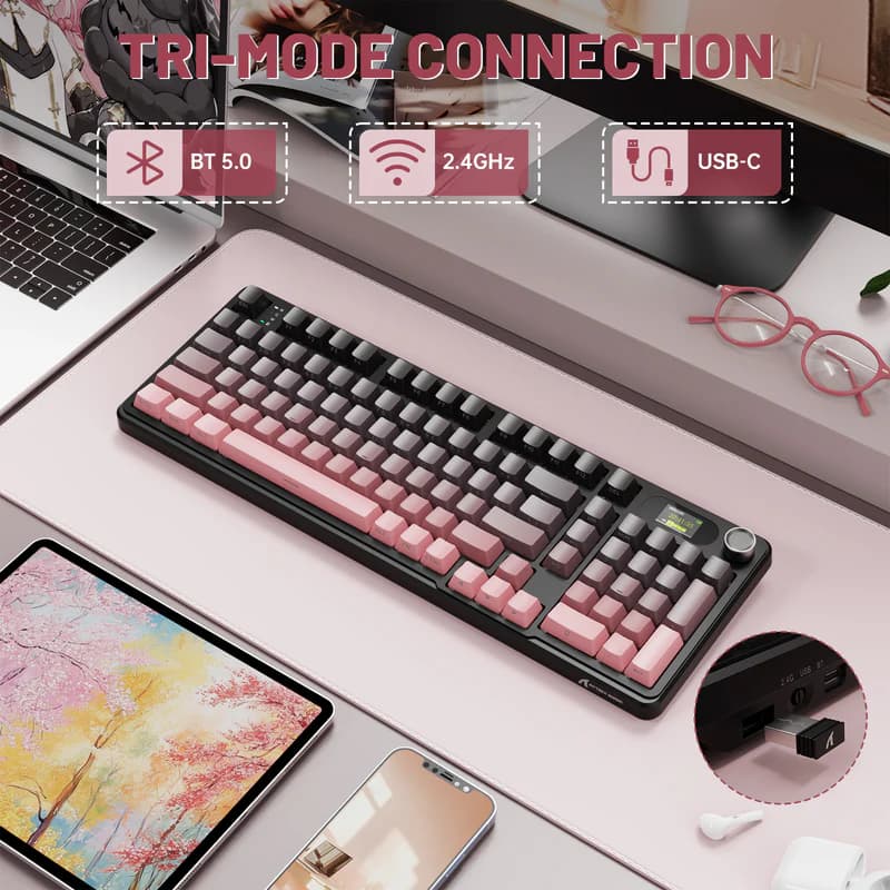 ATTACK SHARK X98PRO Wireless Black BERRY 4