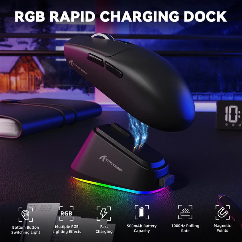 Attack Shark G3PRO Wireless Black 2