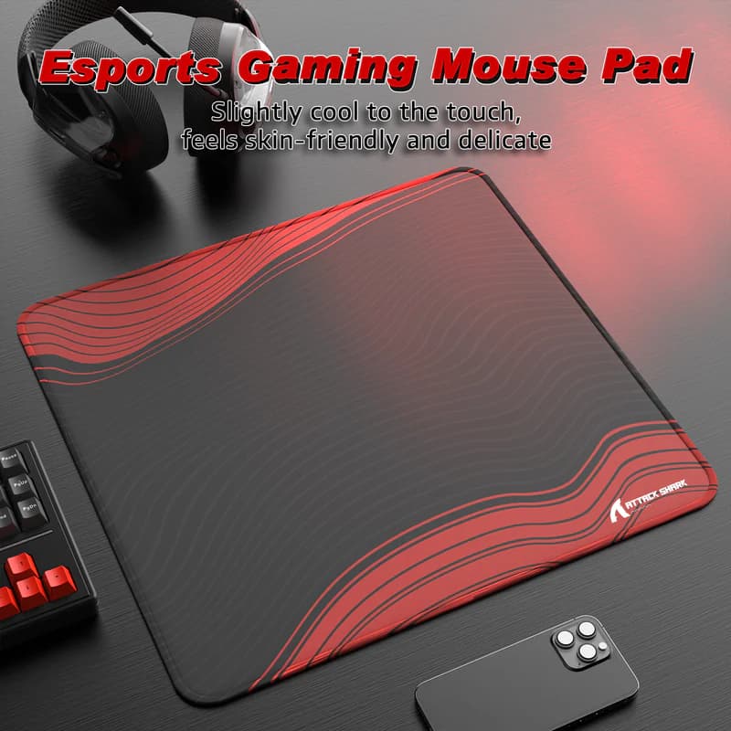 ATTACK SHARK CM02 eSport Black/Red Contour 2