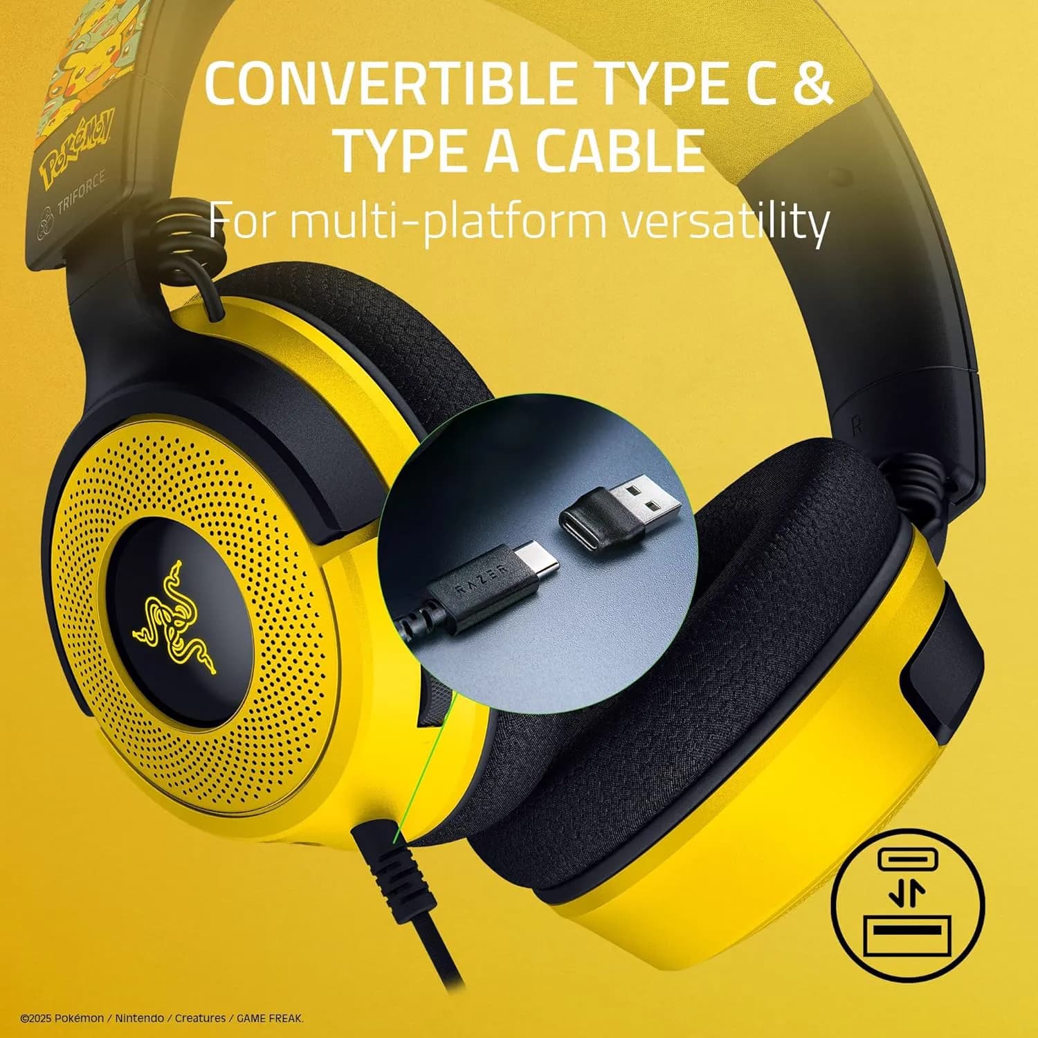 Razer Kraken V4 X Pokémon Edition Wired Gaming Headset 4