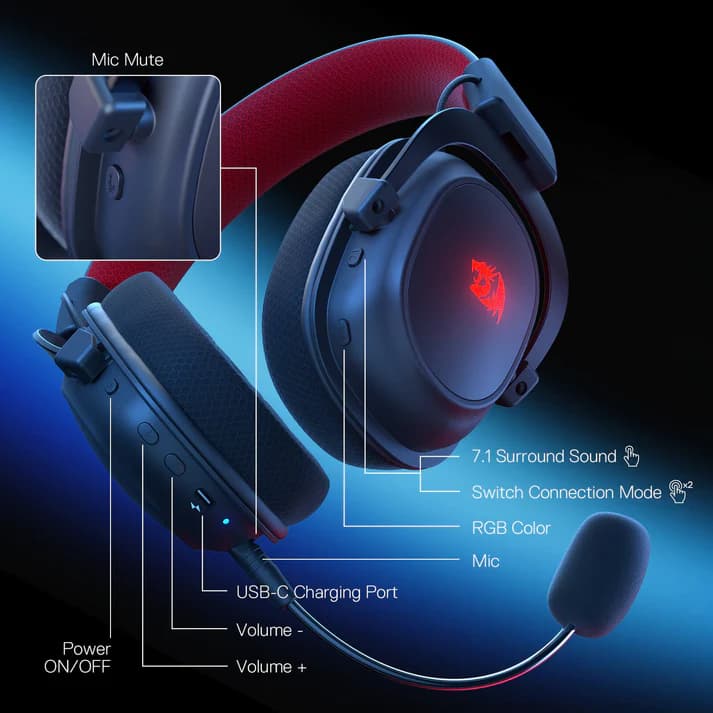 Redragon X H510 Zeus Pro Wireless Black 4