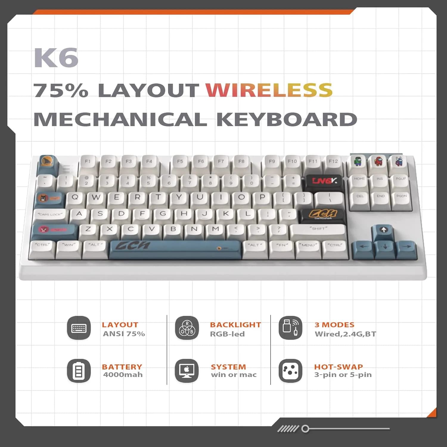 Darmoshark K6 Tri-Mode Wireless 2