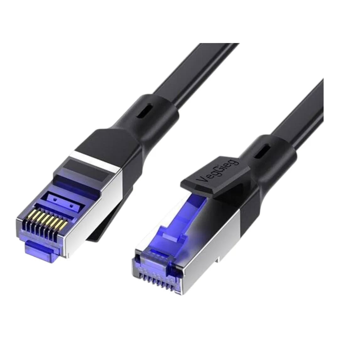 VegGieg V‑E714 5M Flat Patch Cord RJ45 FTP CAT7 1