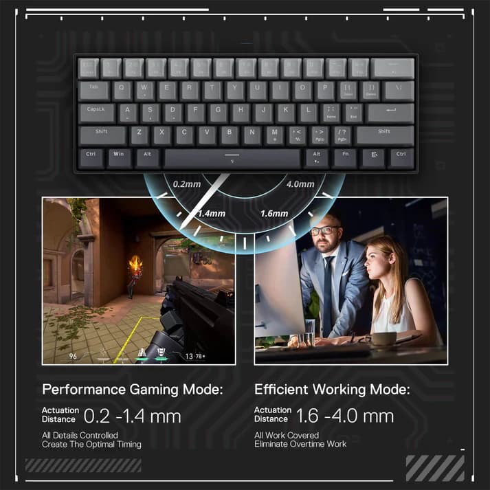 Redragon FIZZ K617GGB Magnetic + Hall Effect Switches 4