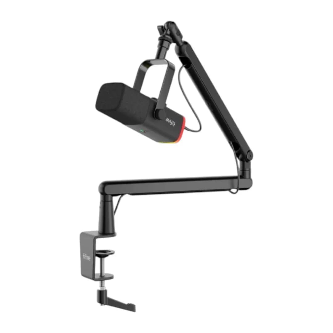 Fifine  TAM8 Dynamic Gaming Microphone and Boom Arm - Black 1