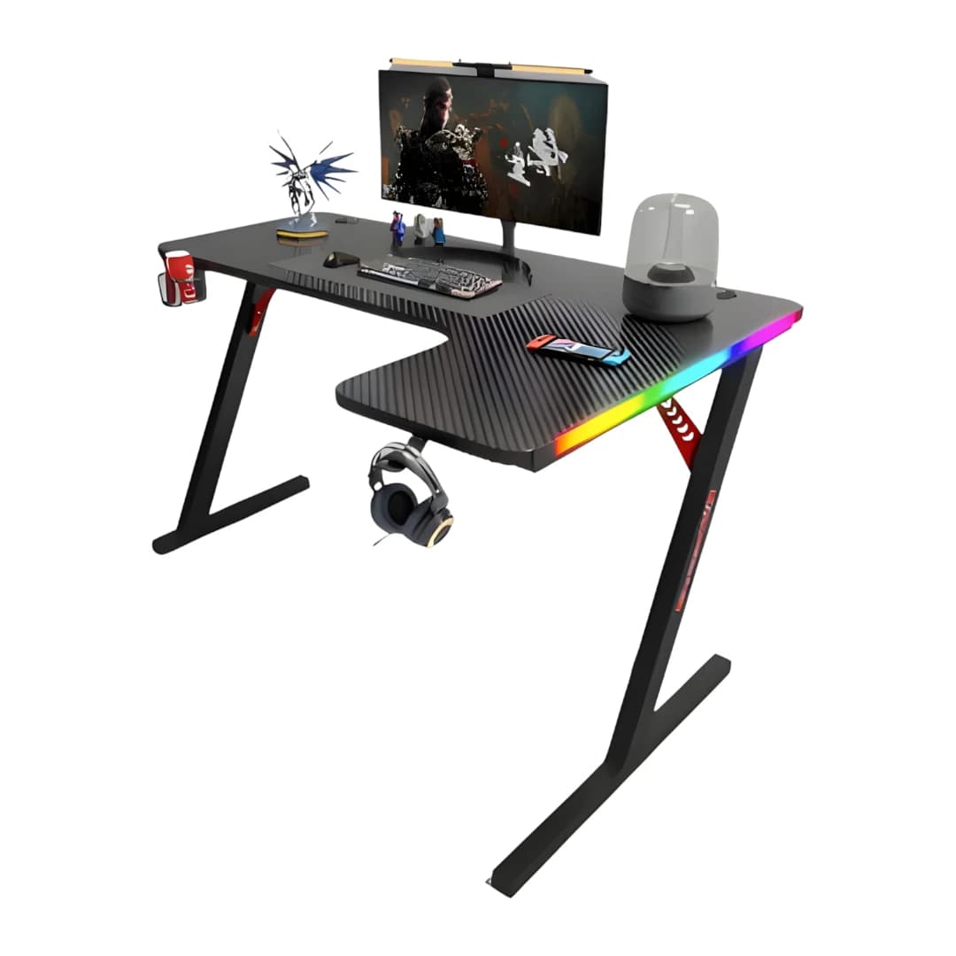 Gamax P201-RB Carbon Fiber RGB Gaming Desk 1