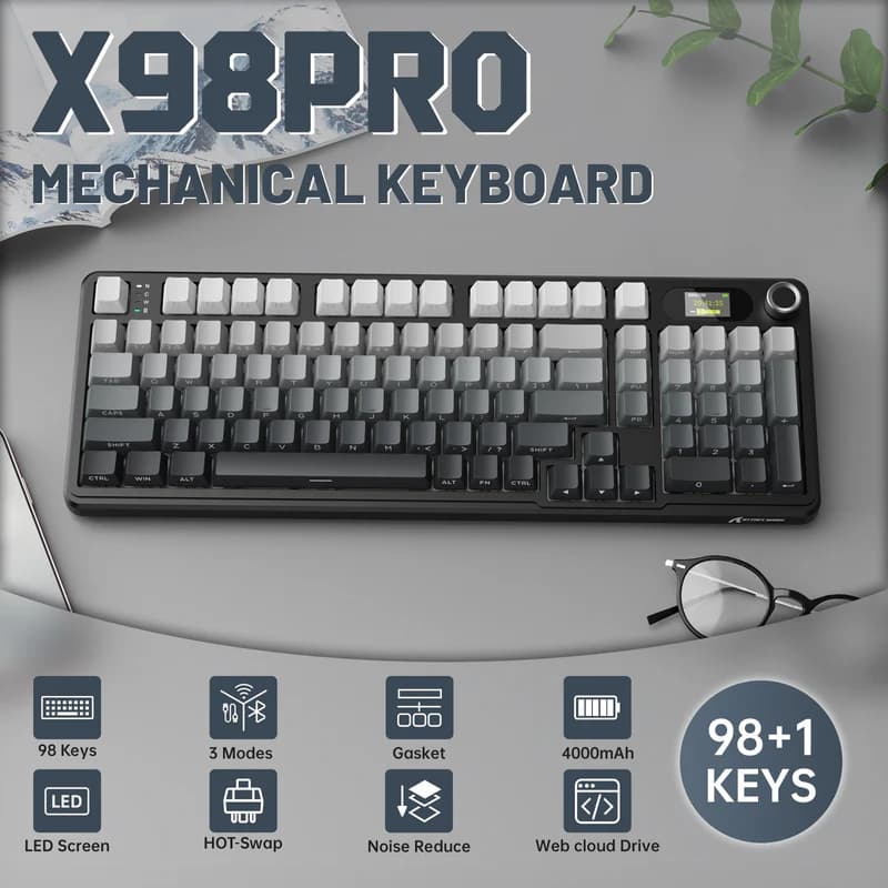 ATTACK SHARK X98PRO Wireless Gradient Black 2