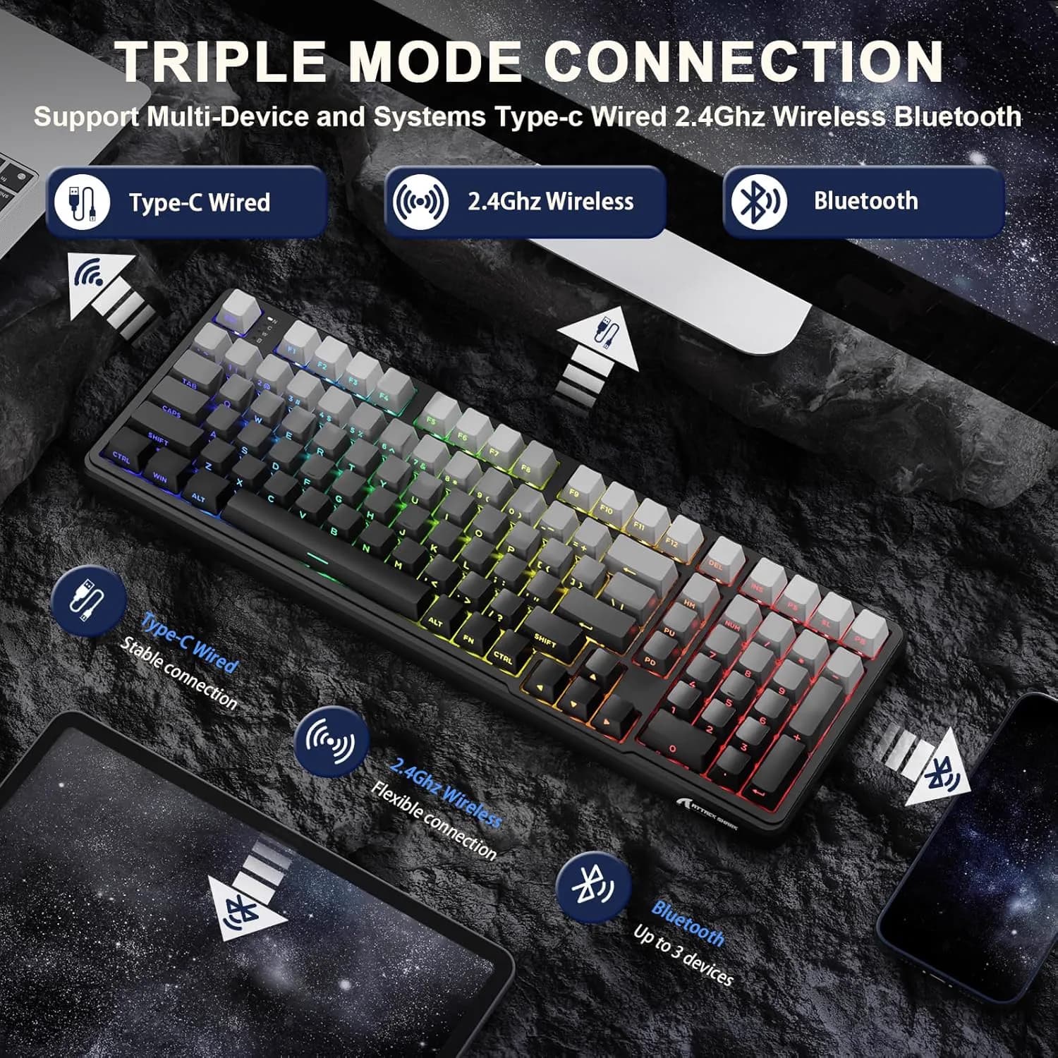 ATTACK SHARK X98 Wireless Moonlight 3