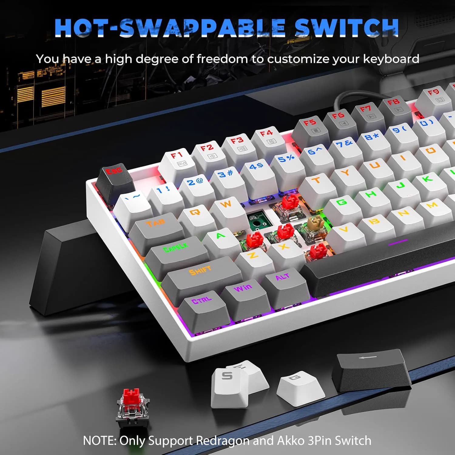 Redragon Kumara K552LGY tenkeyless 4