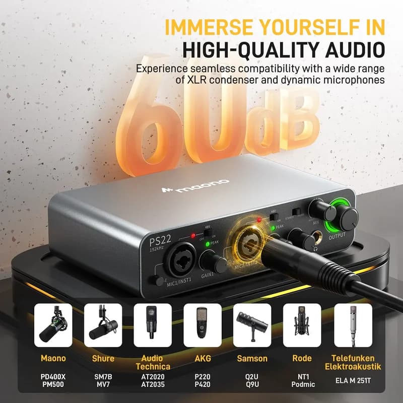 Maono PS22 Audio Interface 5