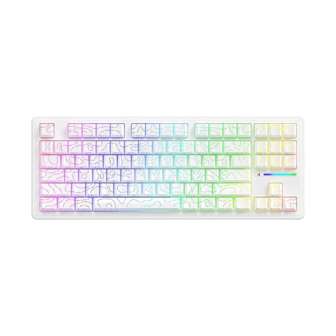 ATTACK SHARK M87 PRO V2 Tri-Mode White Contour 1