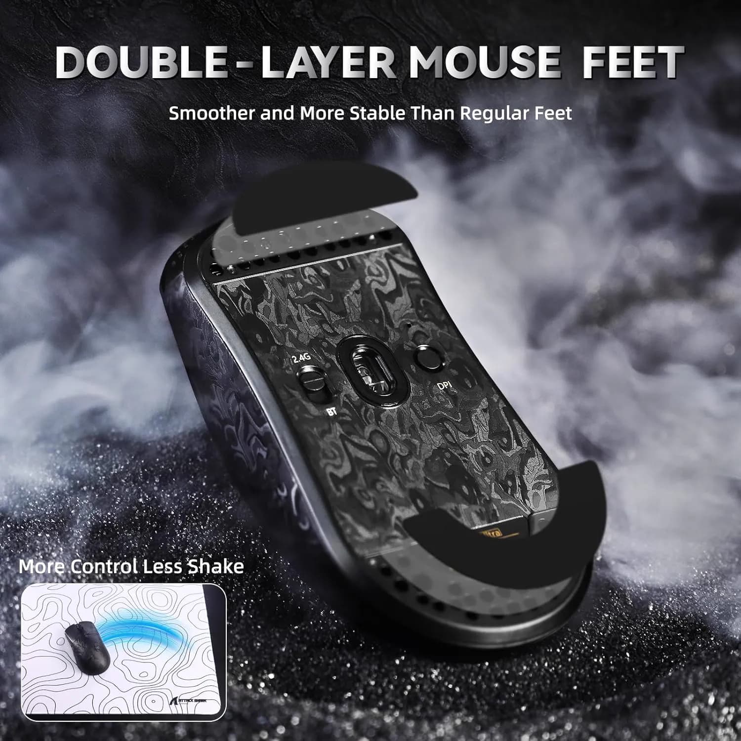 Attack Shark R11 ULTRA Forged Black Wireless 8K 6