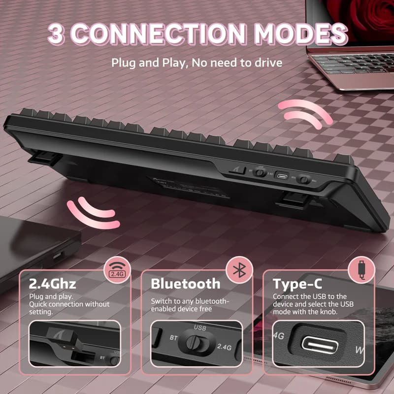 ATTACK SHARK X87 Tri-mode Blackberry 3