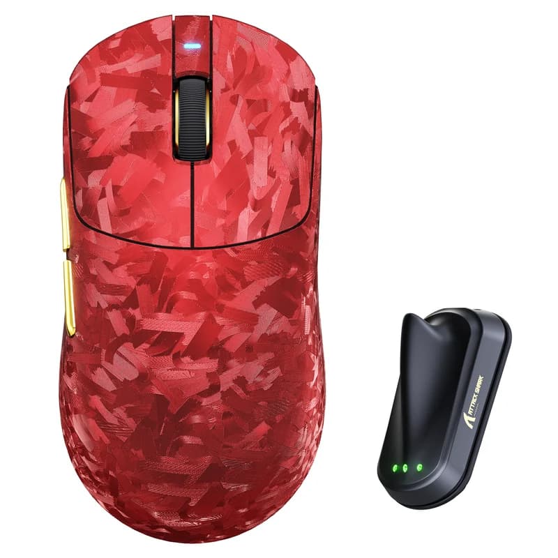 ATTACK SHARK RS3 ULTRA Carbon Fiber Wireless Red 1