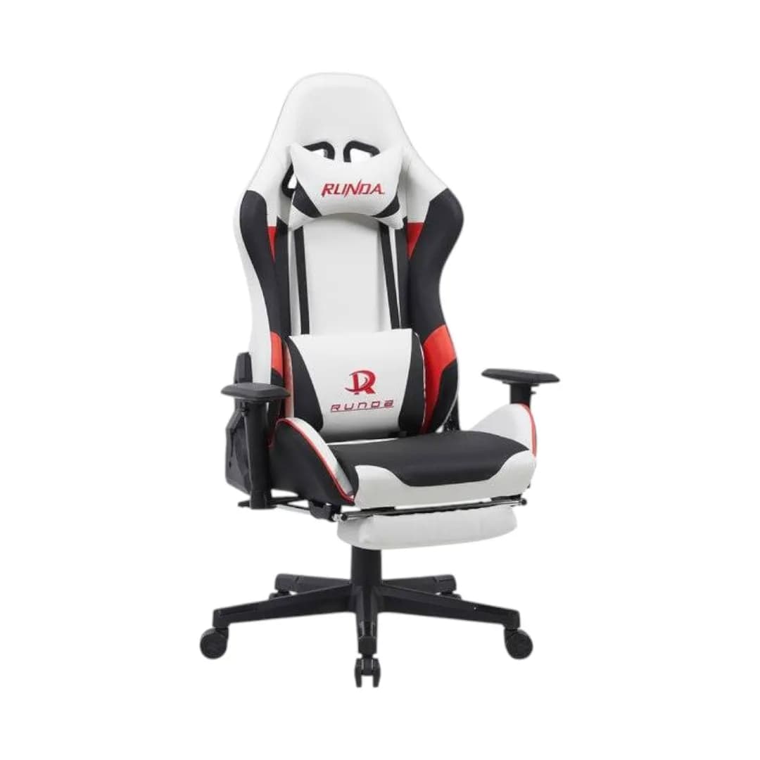 Runda Gaming Chair 6021 White & Red & Black 1