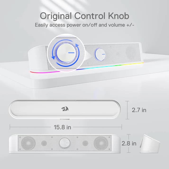 Redragon GS560 White Adiemus RGB Soundbar 2