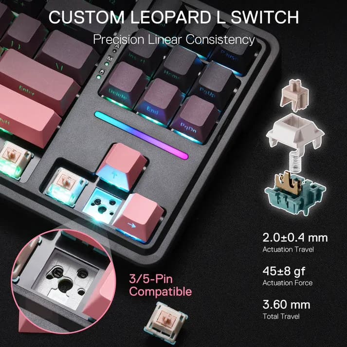 Redragon ANTONIUM PRO K728 Black Pink 5