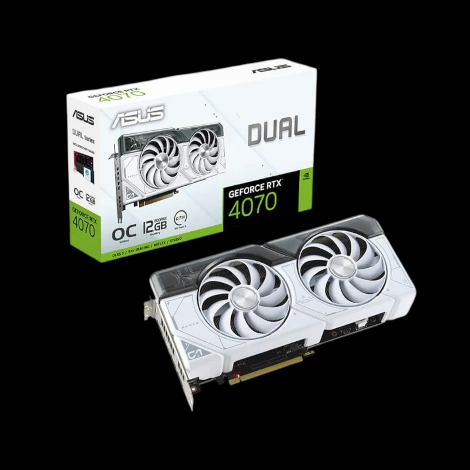 ASUS Dual GeForce RTX 4070 White OC Edition 12GB GDDR6X 1