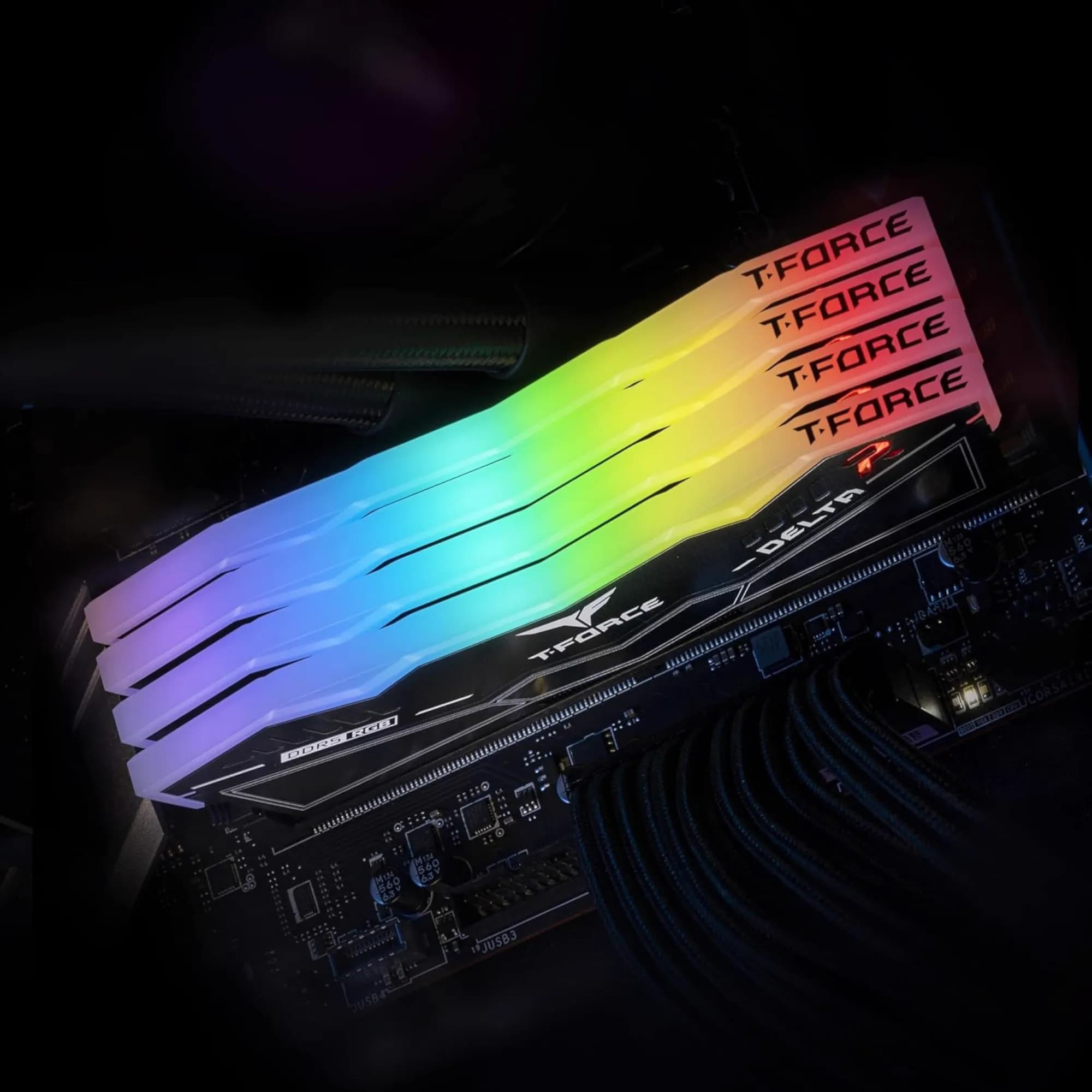T-FORCE RGB DDR5 16GB 2x8GB 6000MHz CL38 White 3