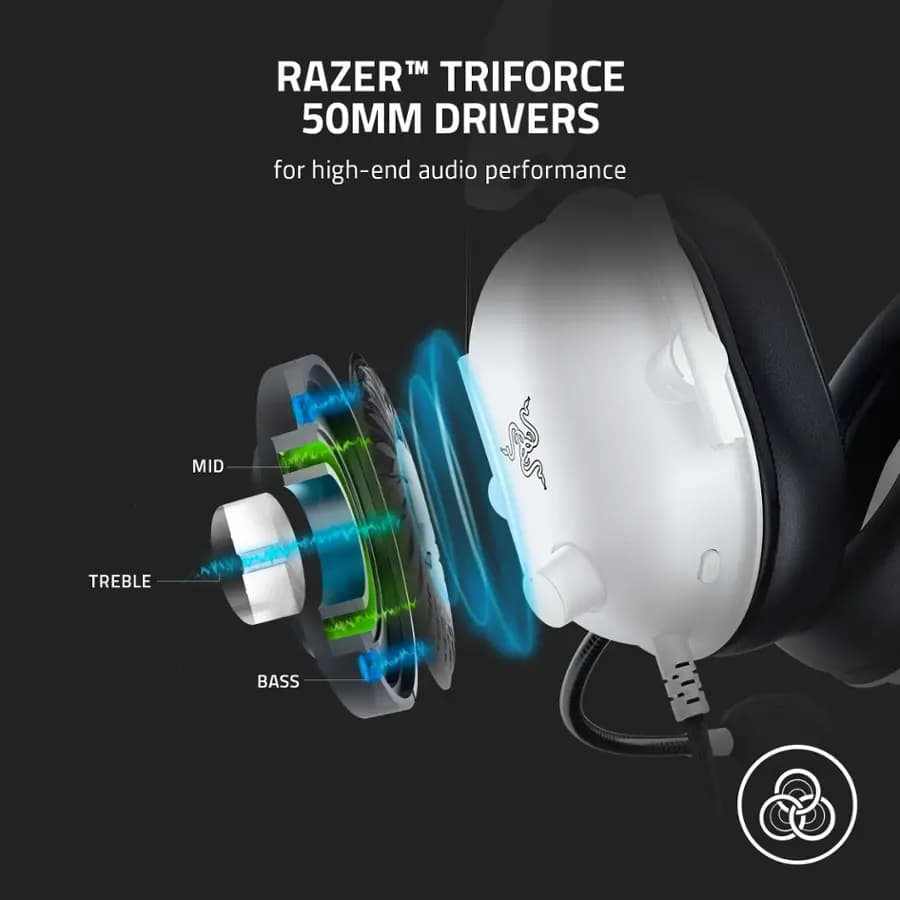 Razer BlackShark V2 X Wired White (without 7.1) 4