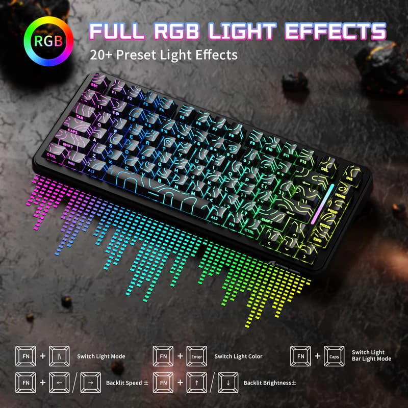 ATTACK SHARK X82PRO HE Black Contours Wireless 5