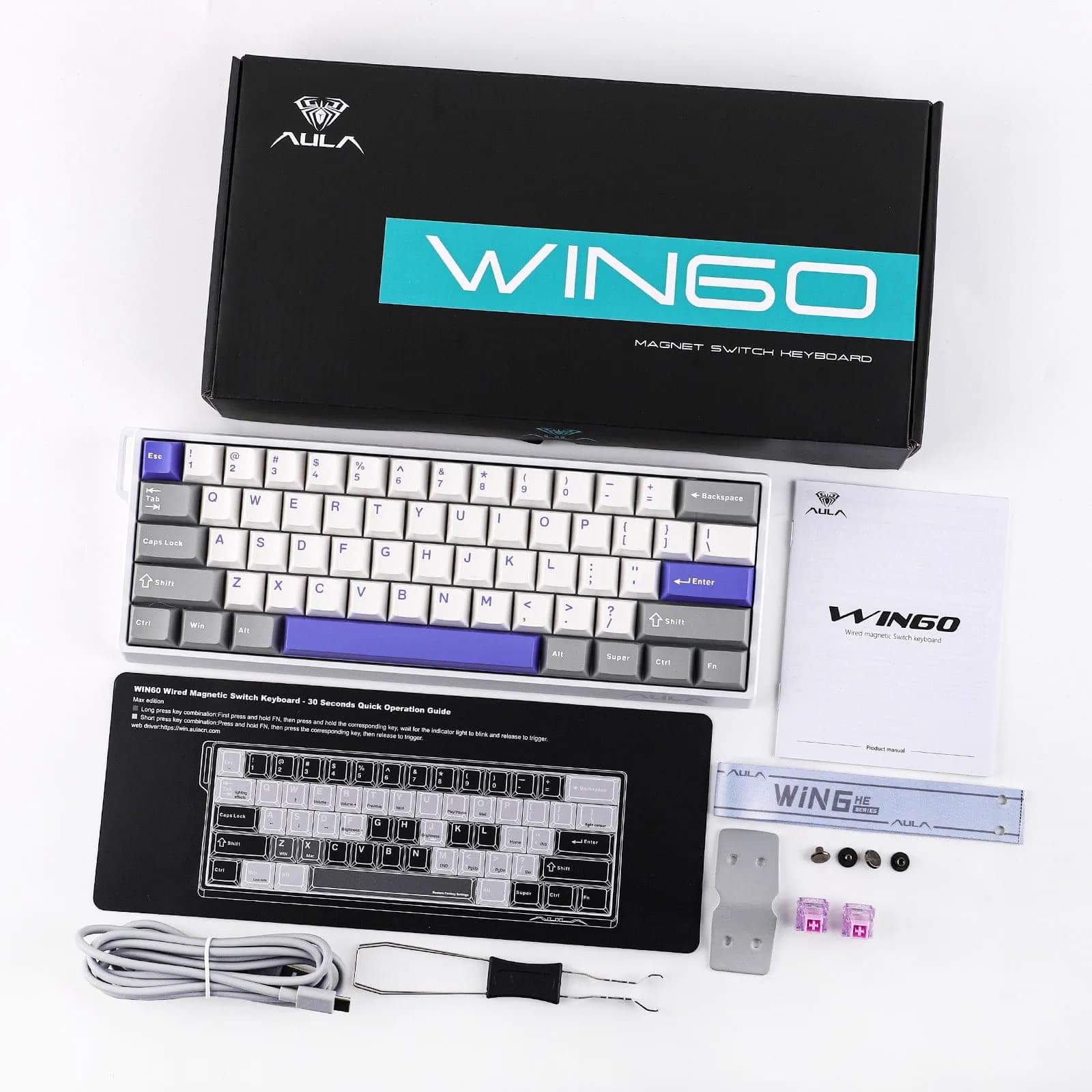 AULA WIN60 HE MAX Series White&Blue 5